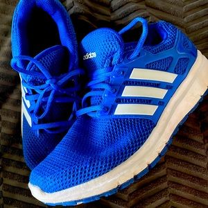 Mens blue adidas running shoes
